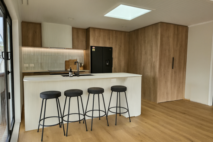 Kitchen cabinetry featuring Melteca and Dezignatek finishes in The Kitchen Centre portfolio